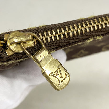 Louis Vuitton Coin Purse Monogram Mini Lin Pochette Cles Ebene — view 7