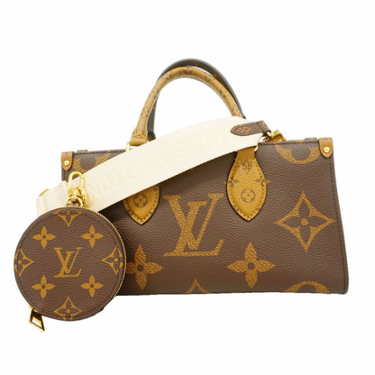 Louis Vuitton Handbag Monogram Giant Reverse On The Go East West Brown 2-Way Bag