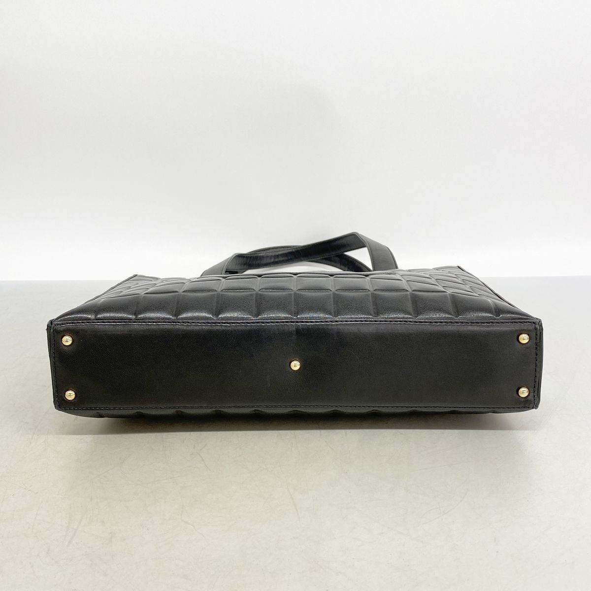 Chanel Tote Bag Choco Bar Lambskin Black Gold — view 3