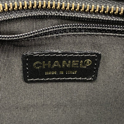 Chanel Tote Bag Choco Bar Lambskin Black Gold — view 5