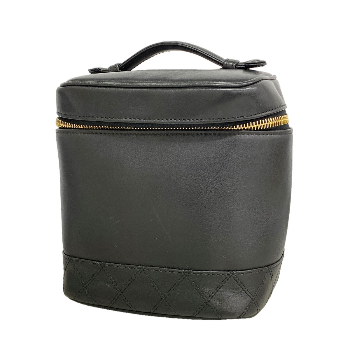 Chanel Vanity Bag Bicolor Lambskin Black Gold
