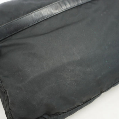 Prada Shoulder Bag Tessuto Nylon Black Silver — view 7