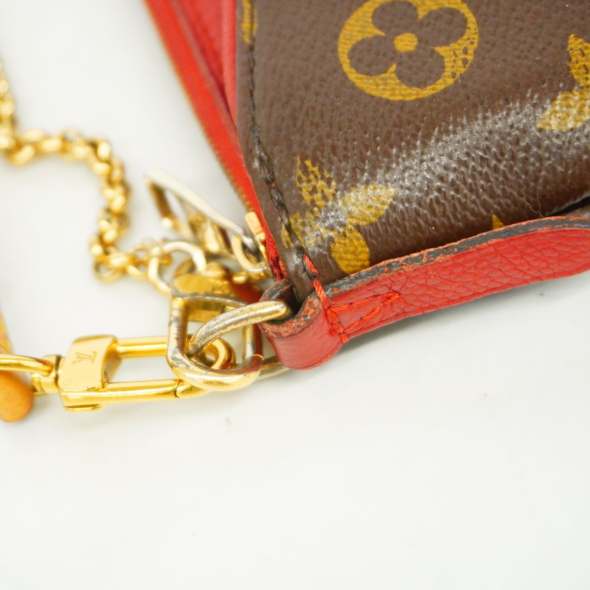 Louis Vuitton Handbag Monogram Pallas Clutch Brown Cerise 2-Way — view 7
