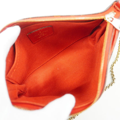 Louis Vuitton Handbag Monogram Pallas Clutch Brown Cerise 2-Way — view 4