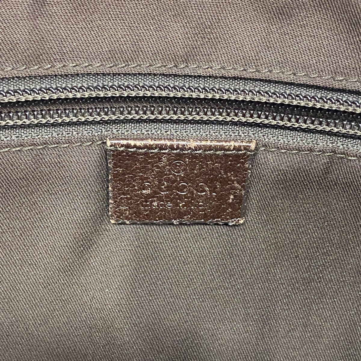 Gucci Shoulder Bag GG Canvas Sherry Line Brown Silver — view 5