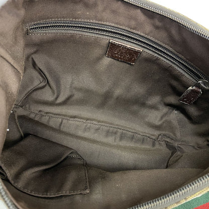 Gucci Shoulder Bag GG Canvas Sherry Line Brown Silver — view 4