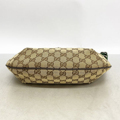 Gucci Shoulder Bag GG Canvas Sherry Line Brown Silver — view 3