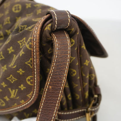 Louis Vuitton Shoulder Bag Monogram Mini Lin Saumur 30 Ebene — view 7