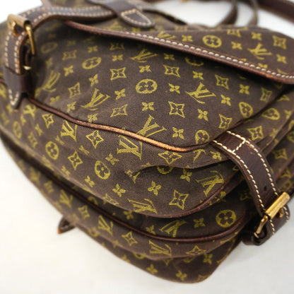 Louis Vuitton Shoulder Bag Monogram Mini Lin Saumur 30 Ebene — view 6