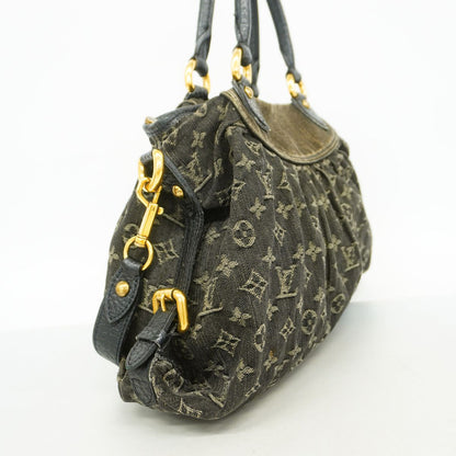 Louis Vuitton Handbag Monogram Denim Neocavy MM Noir 2-Way Bag — view 2