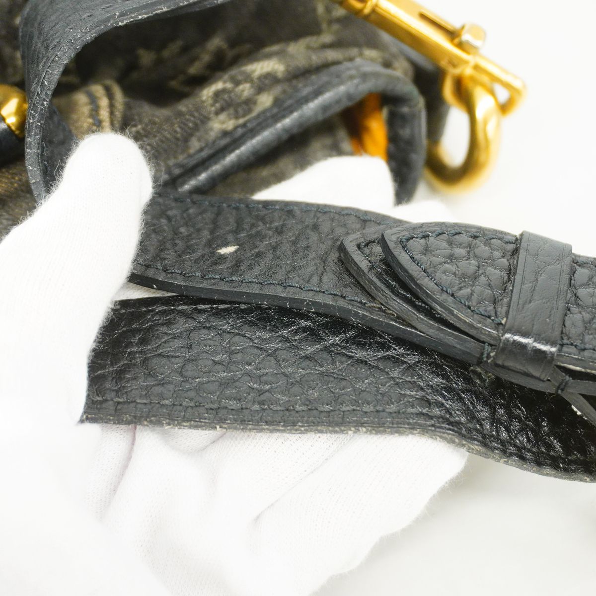 Louis Vuitton Handbag Monogram Denim Neocavy MM Noir 2-Way Bag — view 8