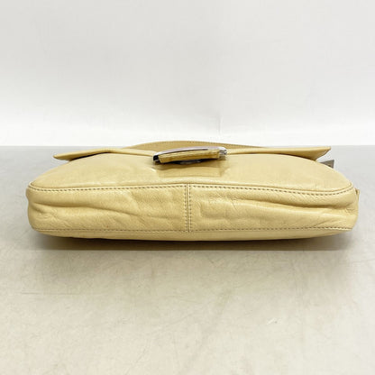 Fendi Handbag Mamma Bucket Leather Beige Silver — view 3
