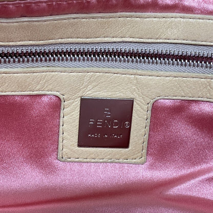 Fendi Handbag Mamma Bucket Leather Beige Silver — view 5
