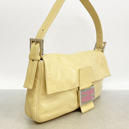 Fendi Handbag Mamma Bucket Leather Beige Silver — view 2