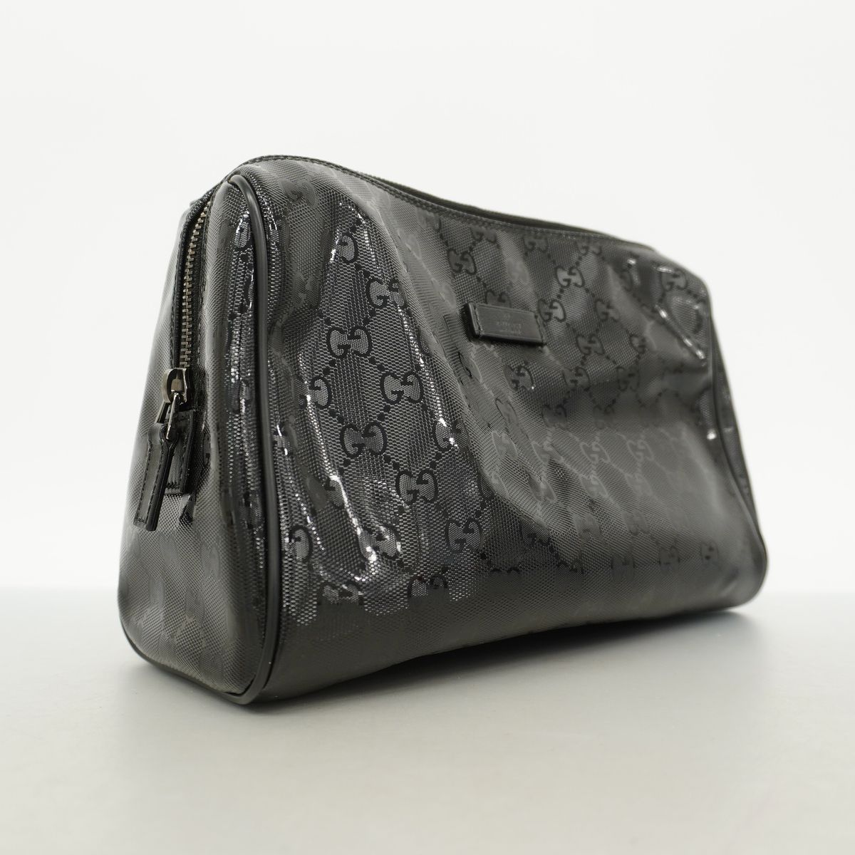 Gucci Pouch GG Supreme Black Silver — view 2