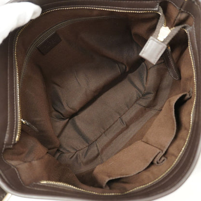 Gucci Shoulder Bag GG Canvas Brown Champagne Gold — view 4