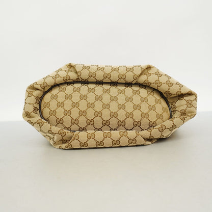 Gucci Shoulder Bag GG Canvas Brown Champagne Gold — view 3