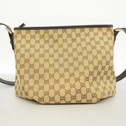 Gucci Shoulder Bag GG Canvas Brown Champagne Gold — view 8