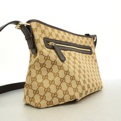 Gucci Shoulder Bag GG Canvas Brown Champagne Gold — view 2