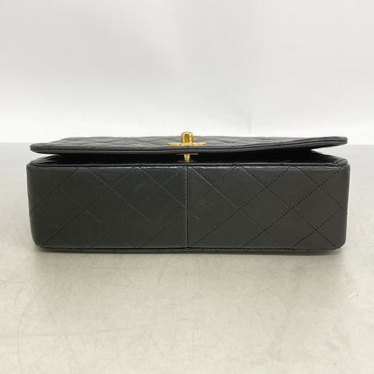 Chanel Shoulder Bag Quilted Lambskin Black Gold — view 3