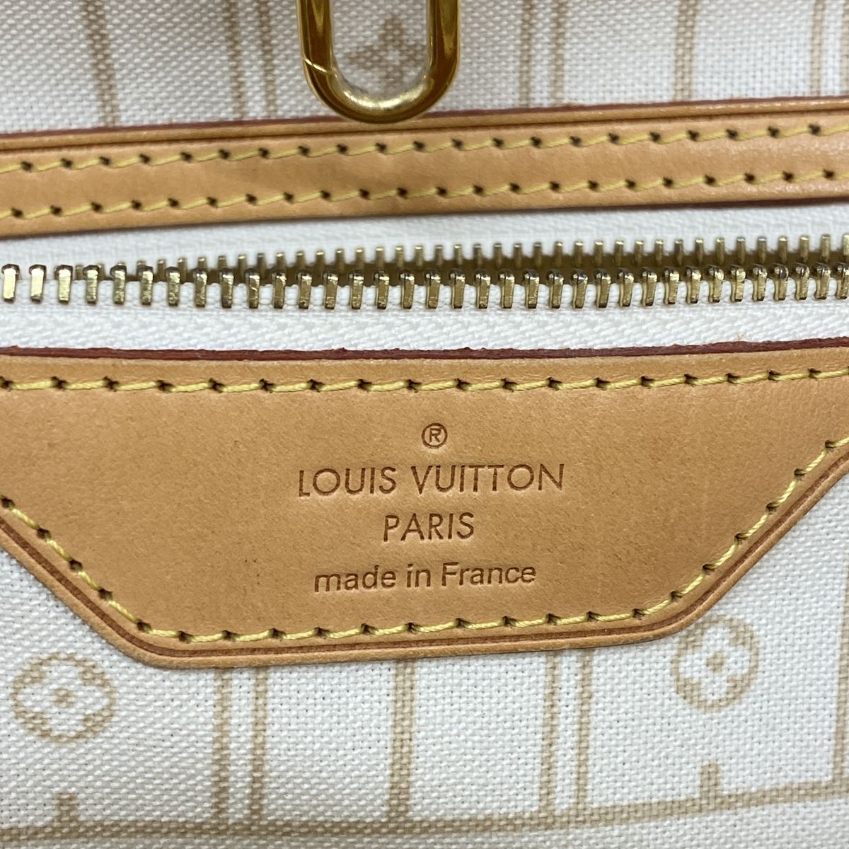 Louis Vuitton Tote Bag Damier Azur Neverfull MM White — view 5