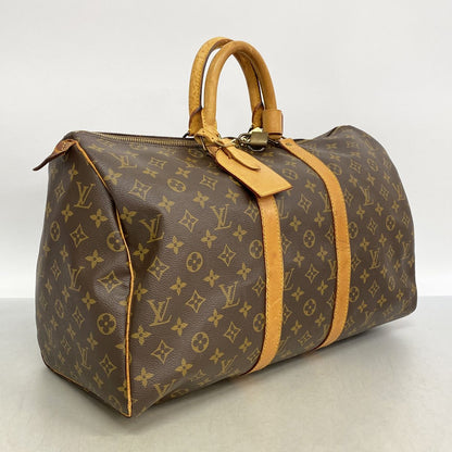Louis Vuitton Boston Bag Monogram Keepall 45 Brown — view 2