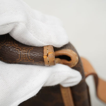 Celine Shoulder Bag Macadam Brown Gold — view 6