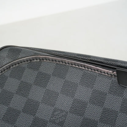 Louis Vuitton Shoulder Bag Damier Graphite District GM Black Gray — view 8