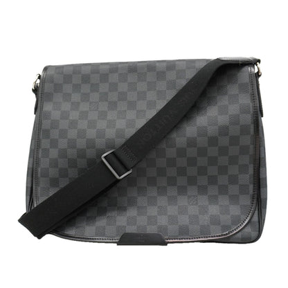 Louis Vuitton Shoulder Bag Damier Graphite District GM Black Gray