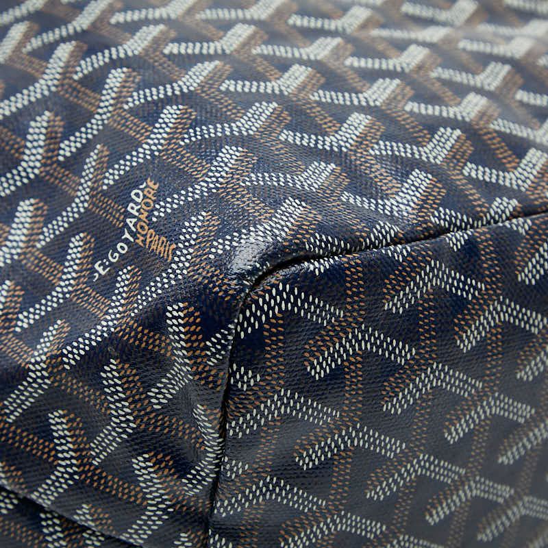 Goyard Saint Louis PM Tote Shoulder Bag Navy Leather — view 7