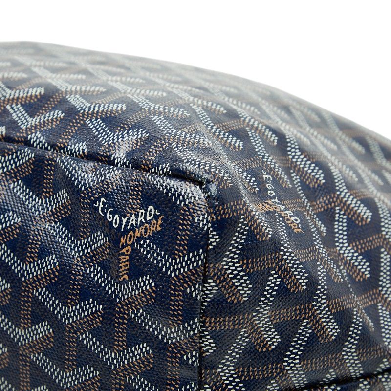 Goyard Saint Louis PM Tote Shoulder Bag Navy Leather — view 4