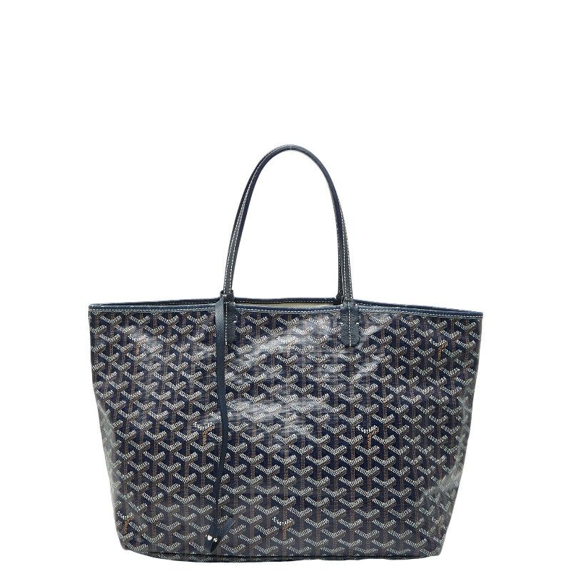 Goyard Saint Louis PM Tote Shoulder Bag Navy Leather