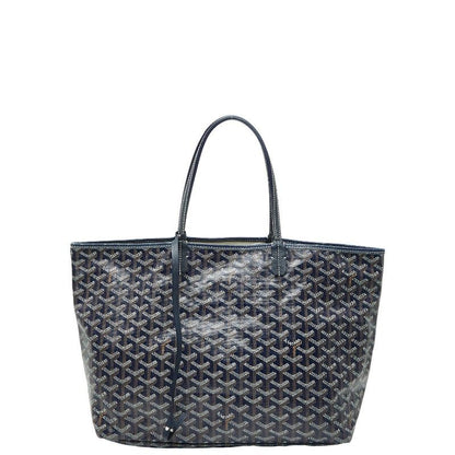 Goyard Saint Louis PM Tote Shoulder Bag Navy Leather