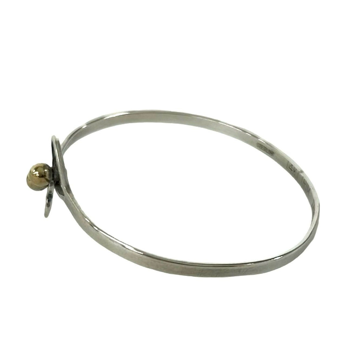 Tiffany & Co Vintage Hook Eye Double Heart Bangle Silver Bracelet — view 5