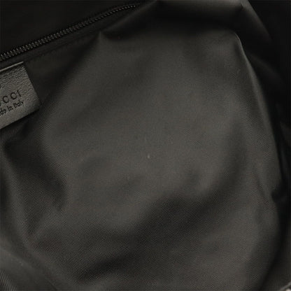 Gucci Sherry Line Belt Bag Crossbody Nylon Canvas Black Red Green — view 8