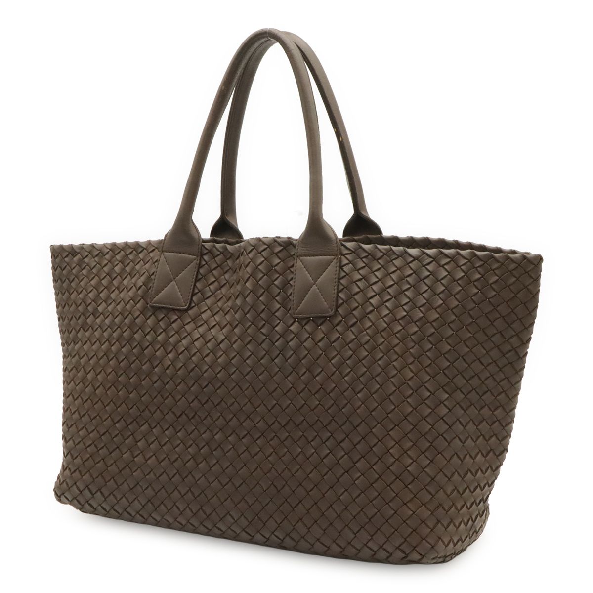 Bottega Veneta Intrechat Cabas MM Tote Leather 500 with Dark Brown Pouch Limited — view 2