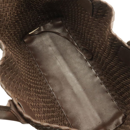 Bottega Veneta Intrechat Cabas MM Tote Leather 500 with Dark Brown Pouch Limited — view 6