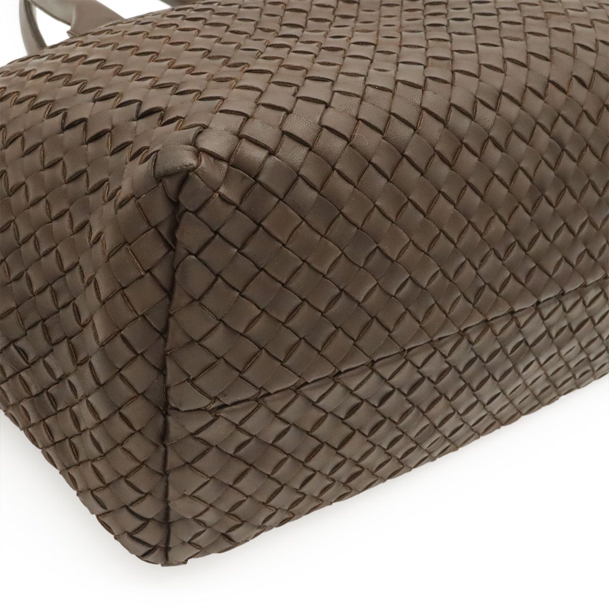 Bottega Veneta Intrechat Cabas MM Tote Leather 500 with Dark Brown Pouch Limited — view 3