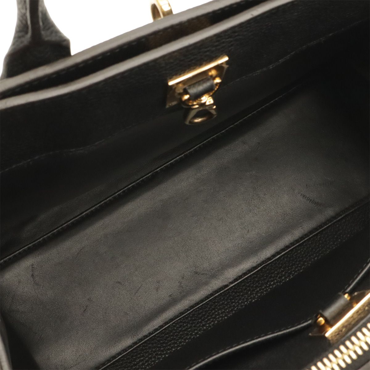 Louis Vuitton City Steamer PM 2-Way Shoulder Bag Leather Noir Black — view 6