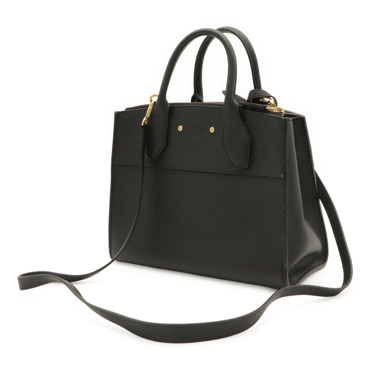 Louis Vuitton City Steamer PM 2-Way Shoulder Bag Leather Noir Black — view 2