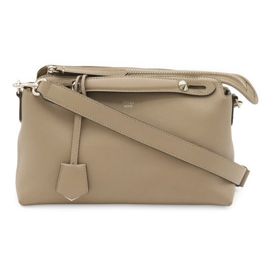 Fendi by the Way 2-Way Shoulder Bag Leather Gray Silver