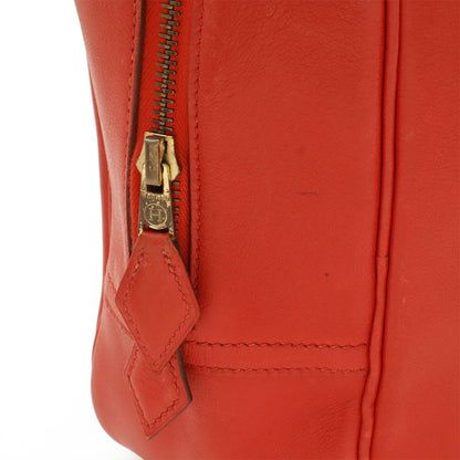 Hermes Plume 32 Tote Bag Courchevel Leather Rouge Vif Red Gold — view 6