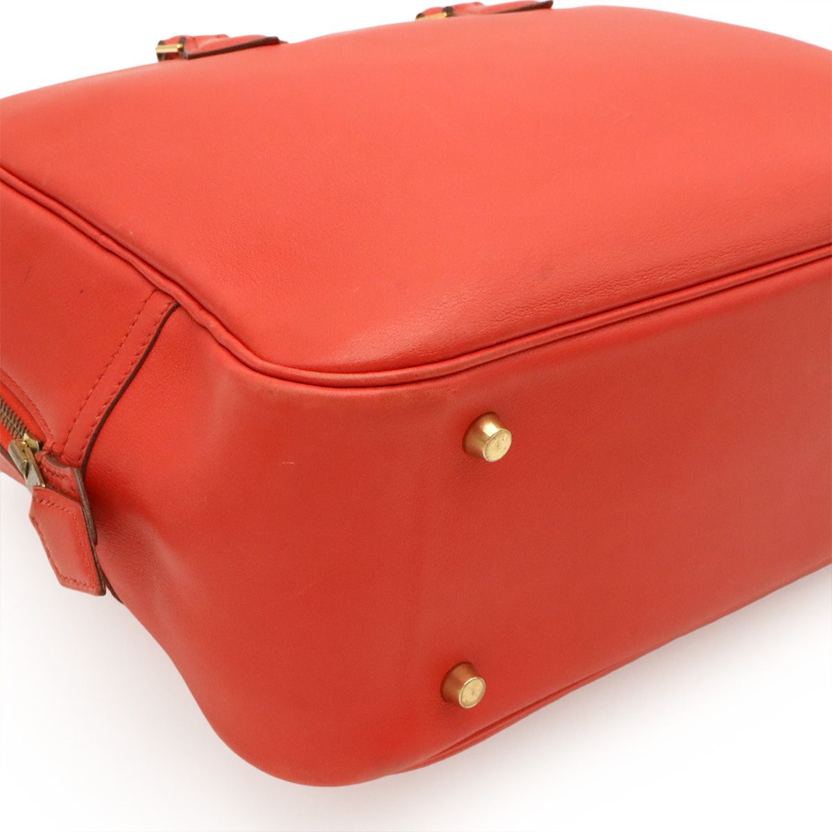Hermes Plume 32 Tote Bag Courchevel Leather Rouge Vif Red Gold — view 3