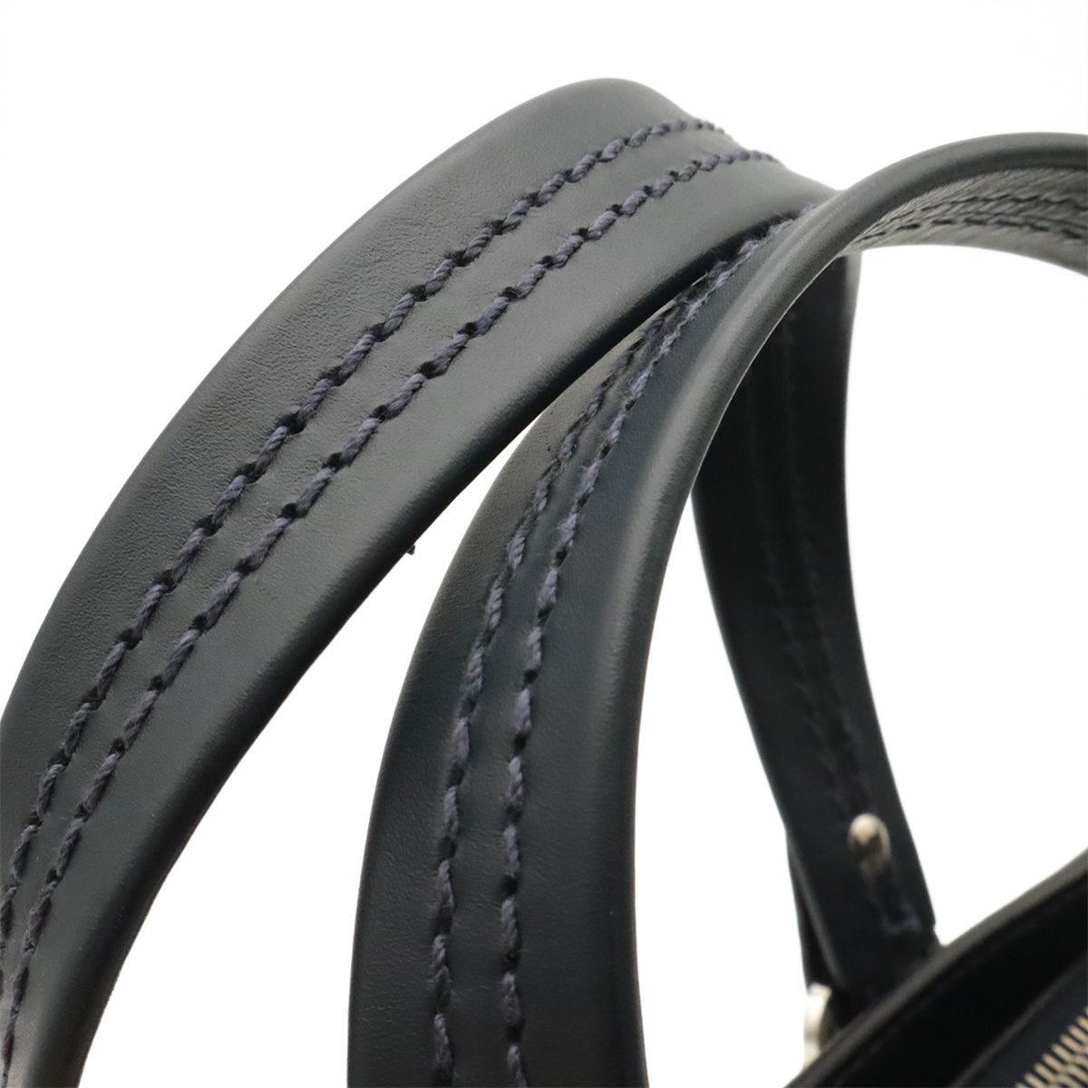 Dior Trotter Tote Bag Canvas Leather Navy Silver — view 4