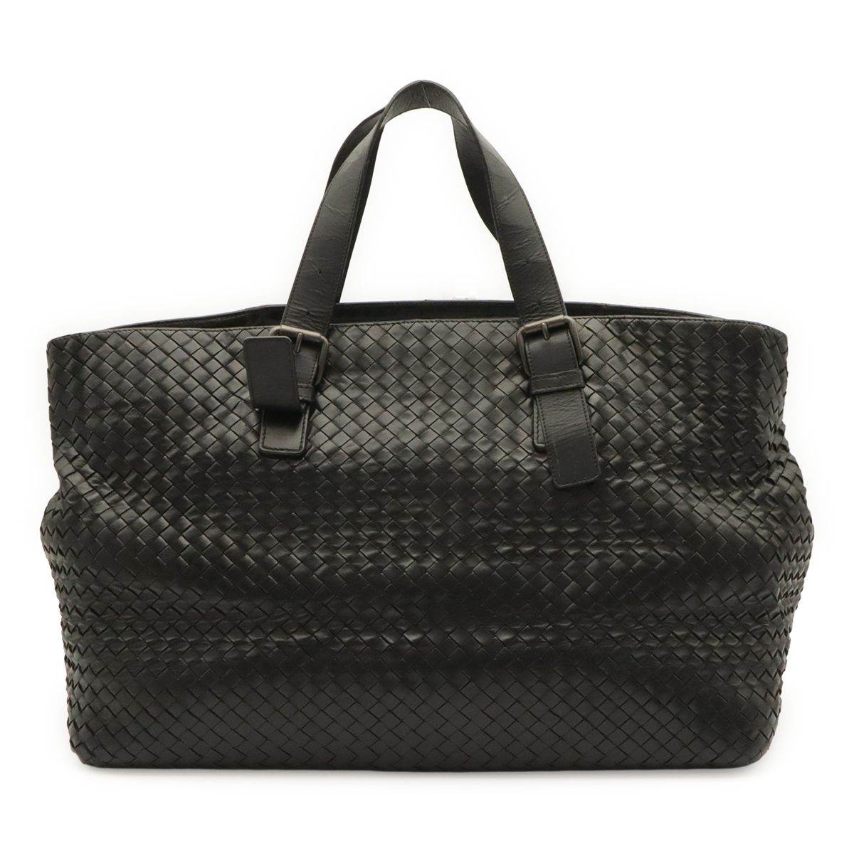 Bottega Veneta Intrecciato Tote Bag Large Travel Leather Black