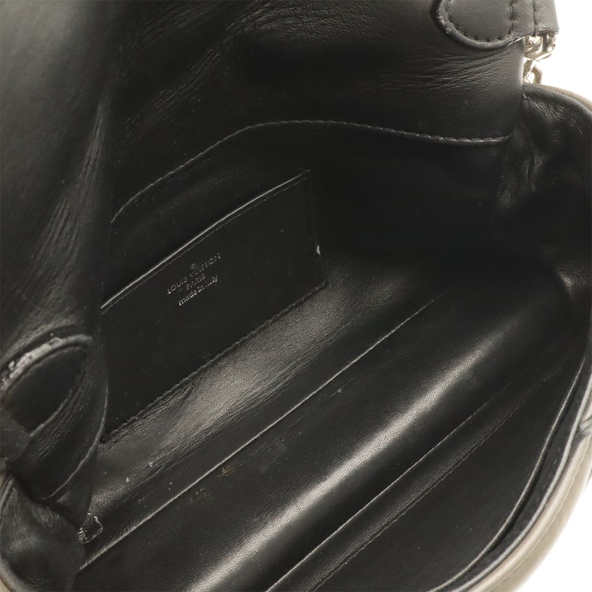 Louis Vuitton Maltage Chain Shoulder Bag Matelasse Pattern Leather Anthracite — view 6