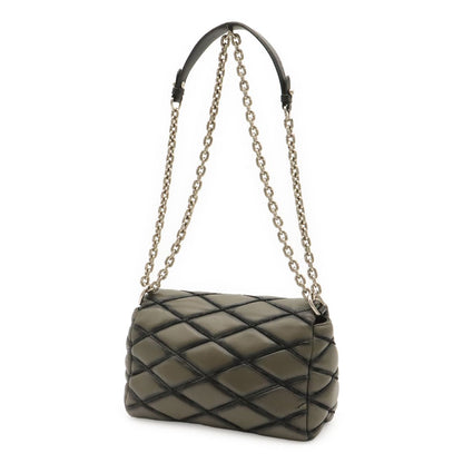 Louis Vuitton Maltage Chain Shoulder Bag Matelasse Pattern Leather Anthracite — view 2