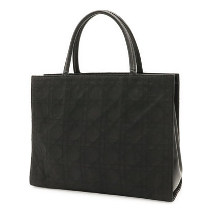 Dior Cannage Tote Bag Nylon Leather Black Silver — view 2