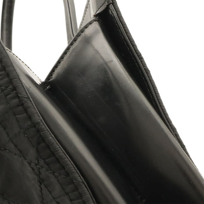 Dior Cannage Tote Bag Nylon Leather Black Silver — view 4