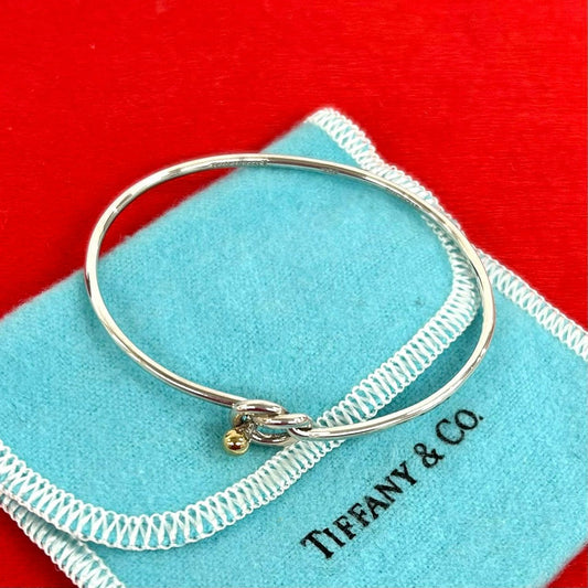 Tiffany & Co Love Knot Bracelet Silver Yellow Gold